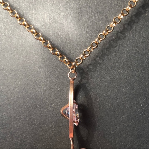 ✔️SOLD✔️copper tasseled pendant w/ brilliant huge moissanite stone - Picture 12 of 14